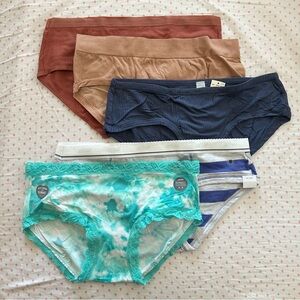 NWT Variety of 5 Aerie Boyshort Undies